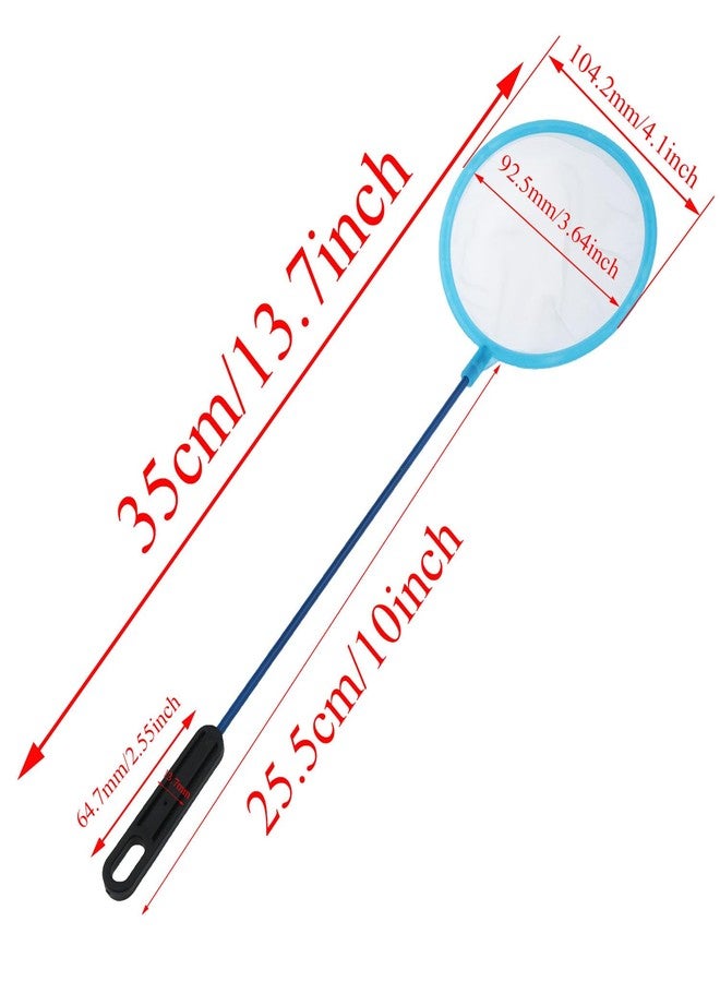 شبكة حوض سمك زوتيساي، شبكة ملونة عشوائية، الطول الإجمالي × القطر 14.17 × 3.93 بوصة، شبكة ملونة مناسبة لجميع أنواع الأسماك والروبيان والكائنات المائية الأخرى، 3 قطع - Image 5